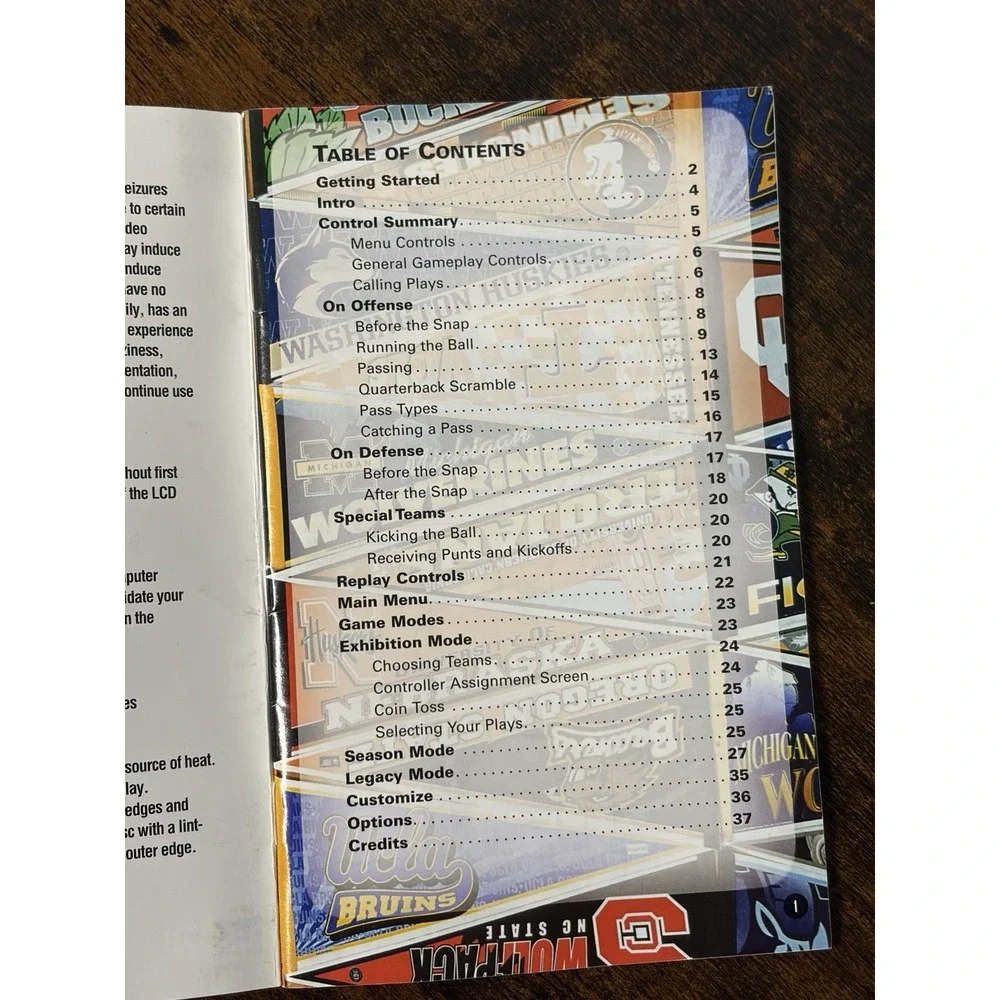 NCAA 2K3 College Football PS2 Playstation 2 Instruction Manual Only